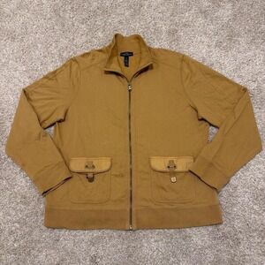 Vintage Ralph Lauren Jeans Military Zip Jacket | Tan | Size XL